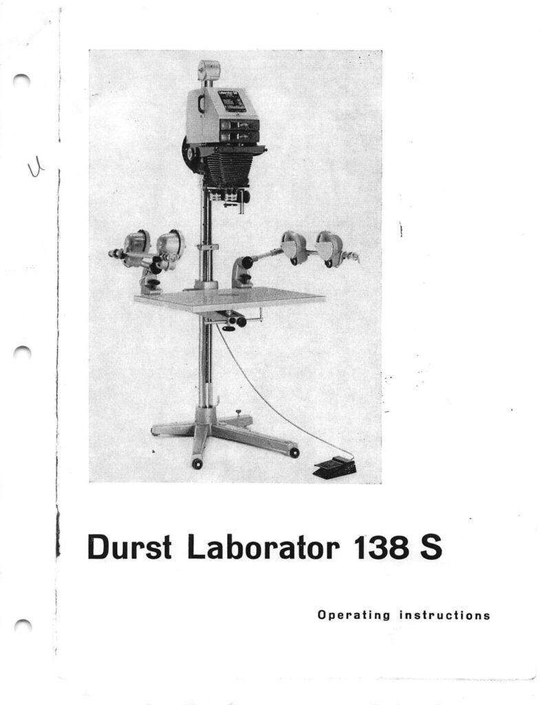 thumbnail of Durst Laborator 138S Bedienungsanleitung (EN)