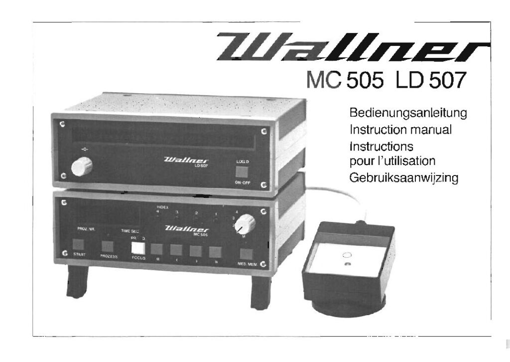 thumbnail of Wallner MC 505 und LD 507 Bedienungsanleitung