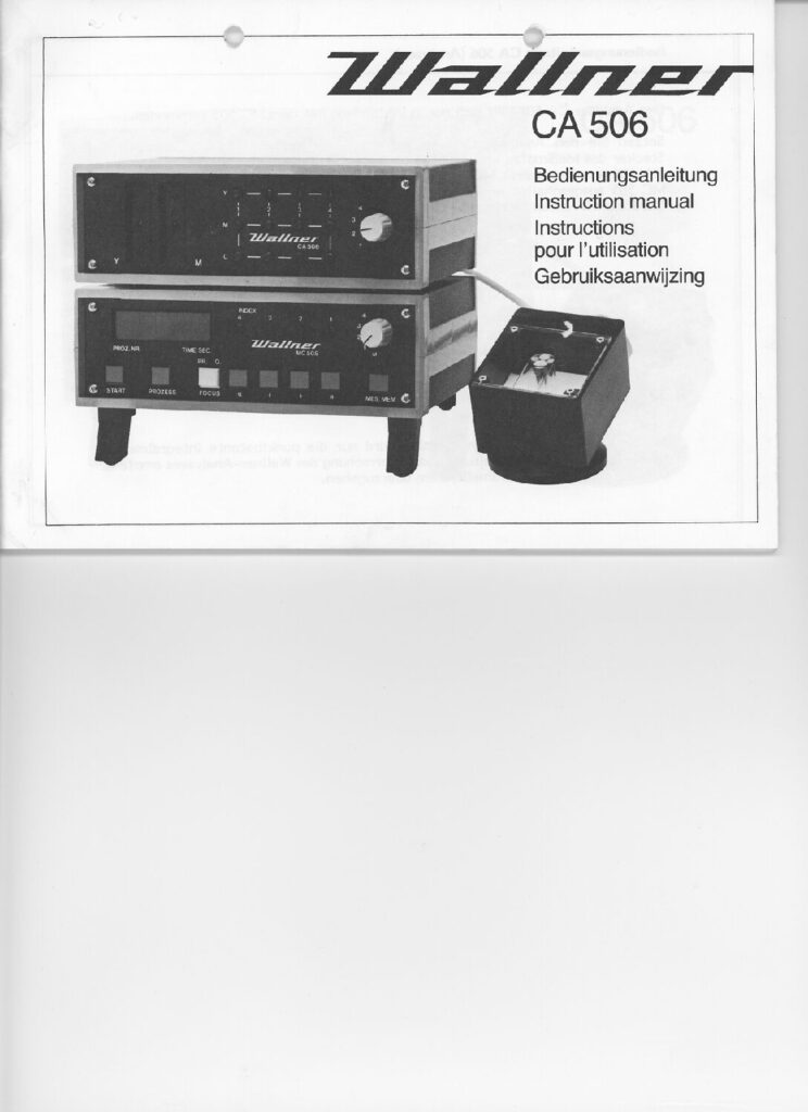 thumbnail of Wallner CA 506 Bedienungsanleitung
