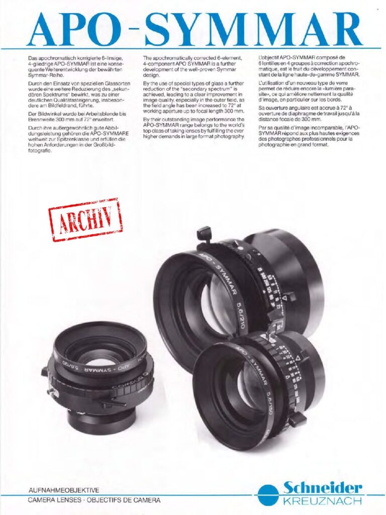 thumbnail of Apo-Symmar 1995 (DE EN FR)