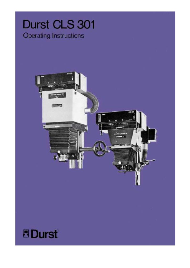 thumbnail of Durst CLS 301 Bedienungsanleitung