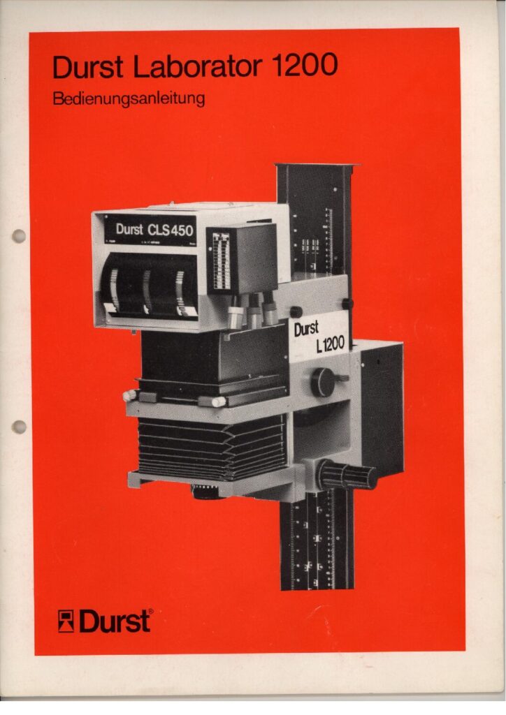 thumbnail of Durst Laborator 1200 Bedienungsanleitung