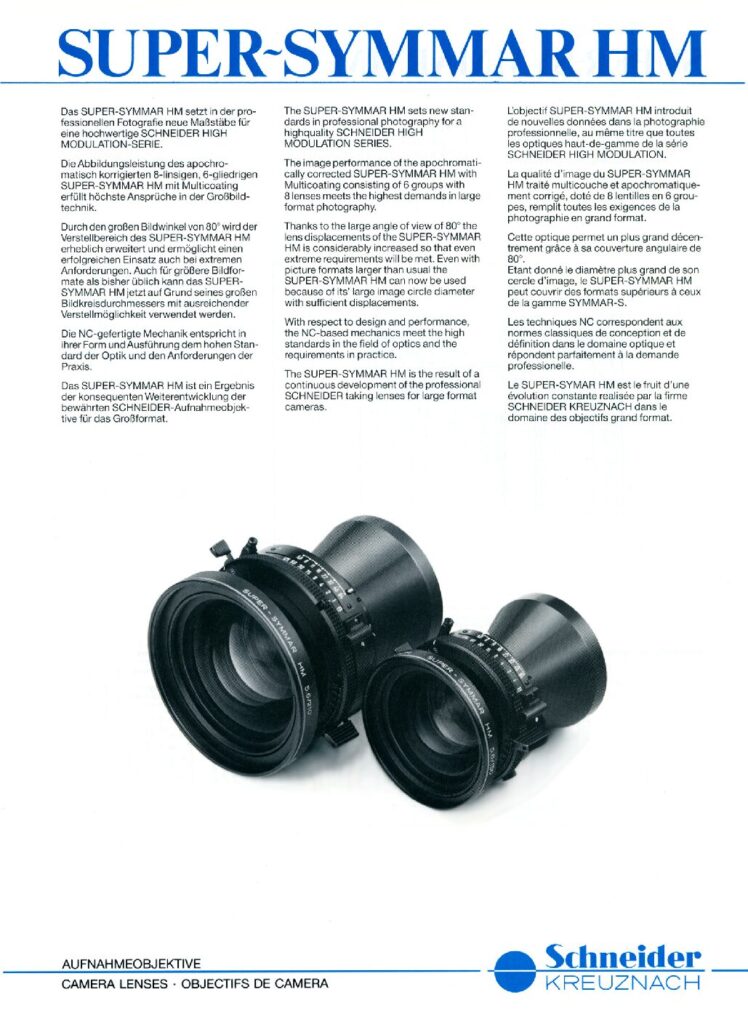 thumbnail of Super-Symmar HM 1990 (DE EN FR)