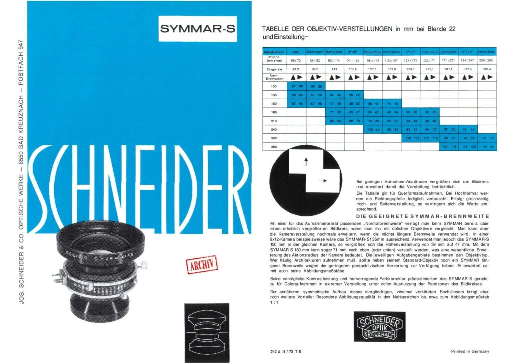 thumbnail of Symmar-S 1973 (DE)
