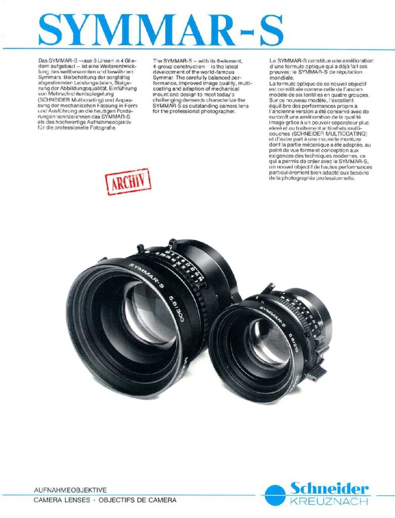 thumbnail of Symmar-S 1990 (DE EN FR)